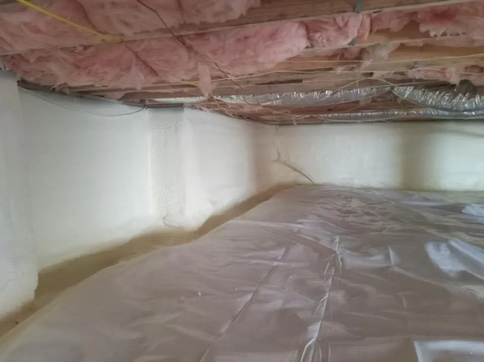 Crawl space encapsulation with closed-cell spray foam for Attic Insulation in Forest Lake